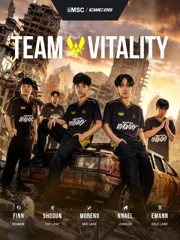 🍸 Индонезийские чемпионы трансформировались в 🇮🇩 Team Vitality! Столица Франции станет для них новой домашней ареной, где они сразятся за кубок MSC на EWC 2026. Время покорять мир!